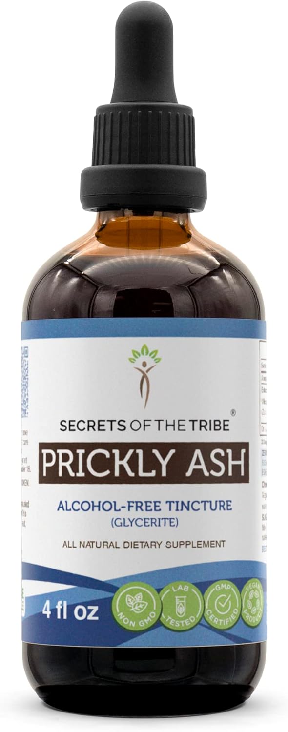 Alcohol-Free Prickly Ash Liquid Extract (Zanthoxylum Clava-herculis) Dried Bark - 4 FL OZ