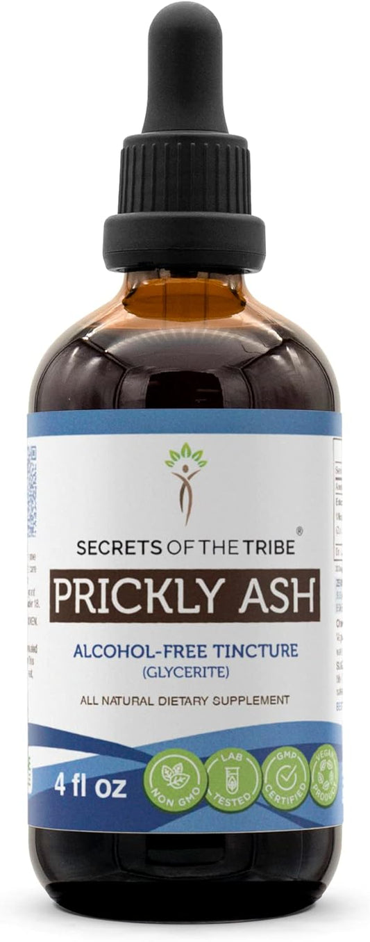 Alcohol-Free Prickly Ash Liquid Extract (Zanthoxylum Clava-herculis) Dried Bark - 4 FL OZ