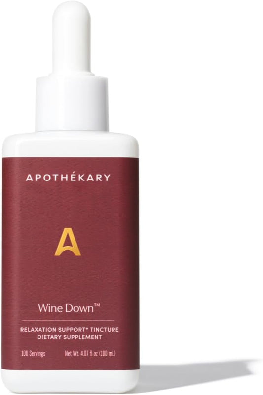 Alcohol-Free Red Wine-Inspired Herbal Supplement Tincture - 100 Servings, Vegan & Gluten-Free