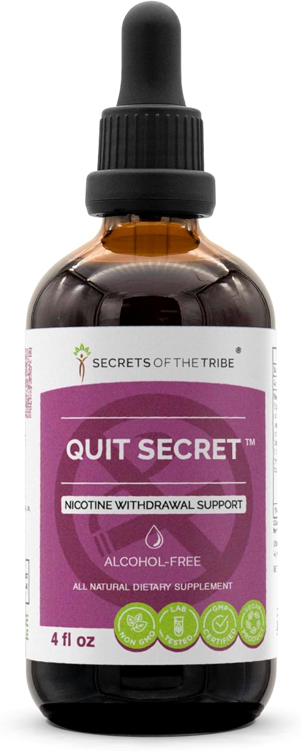 Alcohol-Free Secrets of the Tribe Herbal Extract Tincture with Licorice, Lungwort, Nutmeg, and St. John's Wort - 4 fl oz