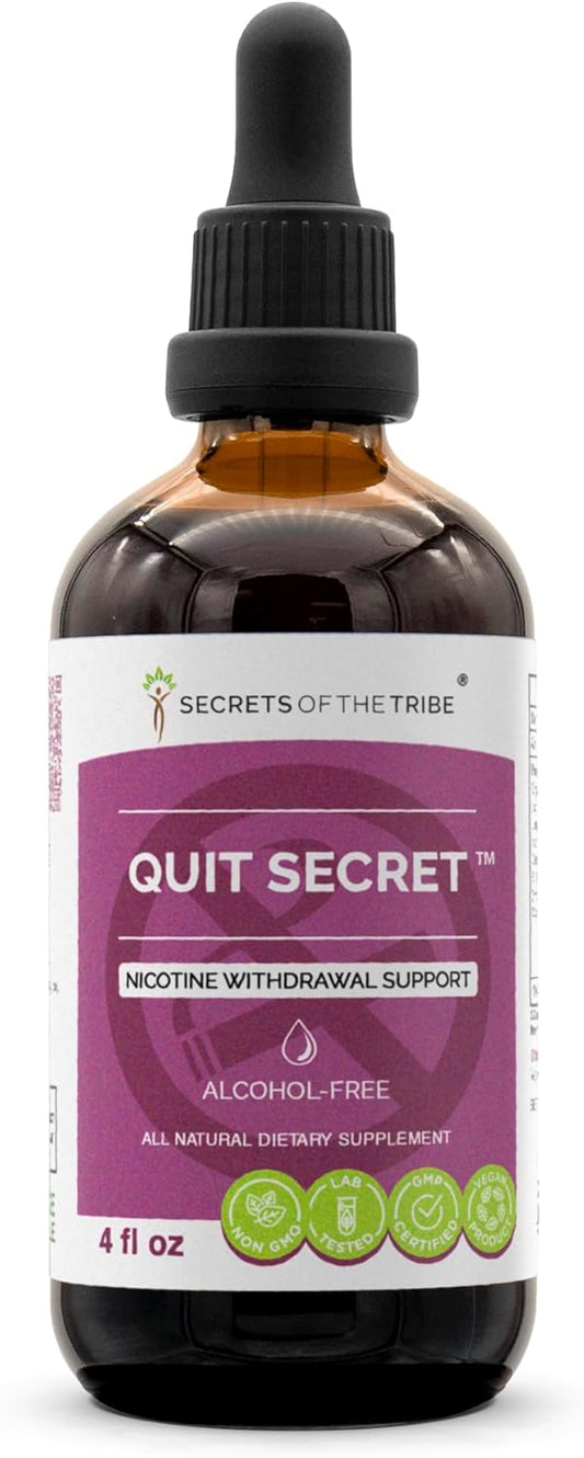 Alcohol-Free Secrets of the Tribe Herbal Extract Tincture with Licorice, Lungwort, Nutmeg, and St. John's Wort - 4 fl oz