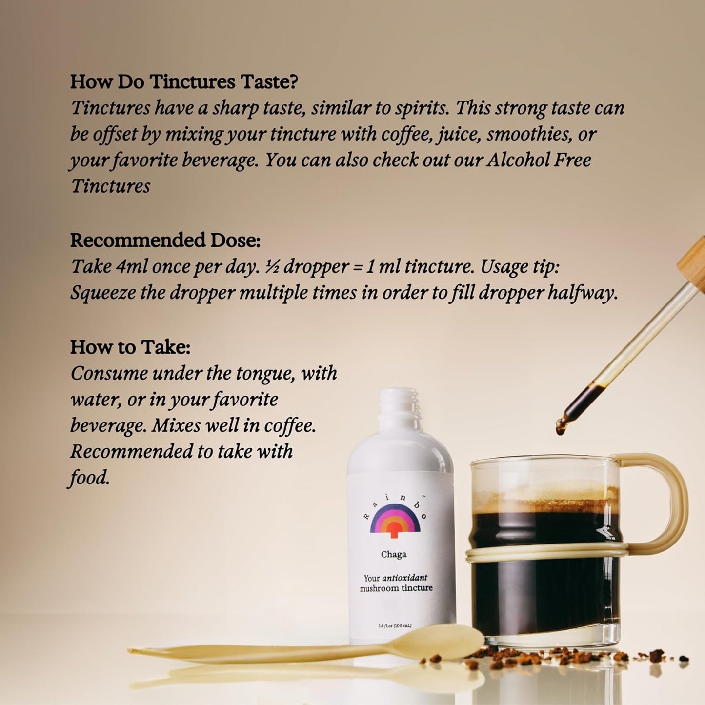Alcohol-Free Turkey Tail Mushroom Tincture for Immune Support & Gut Health - 3.4 fl oz Vegan Liquid Supplement