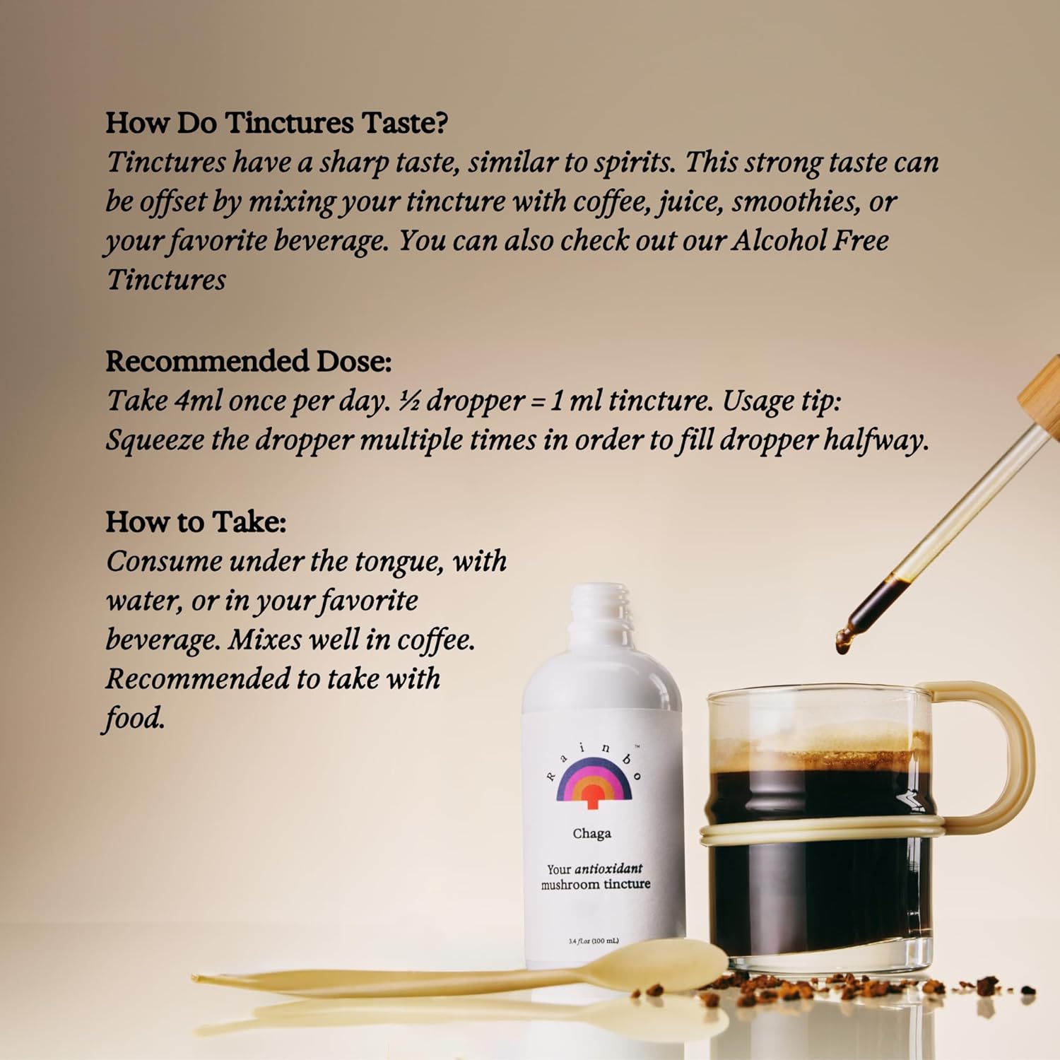 Alcohol-Free Turkey Tail Mushroom Tincture for Immune Support & Gut Health - 3.4 fl oz Vegan Liquid Supplement