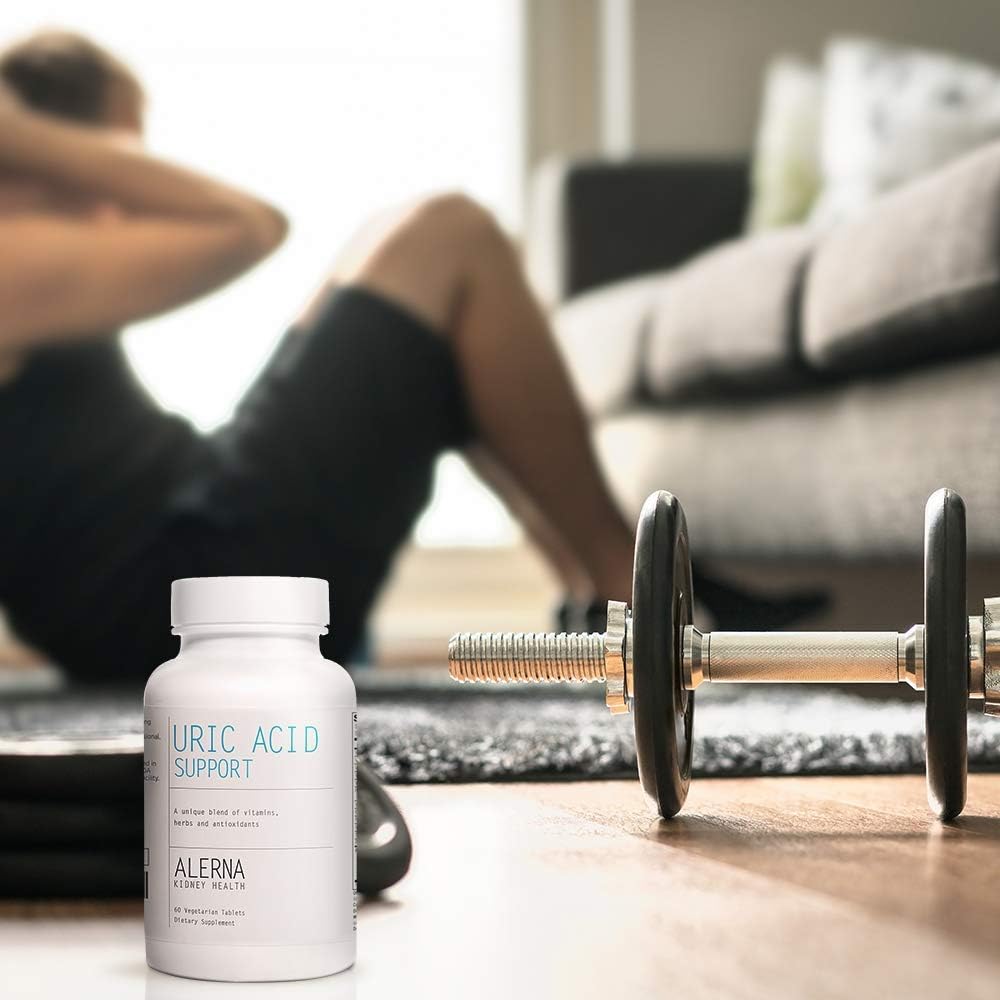 Alerna Uric Acid Support for Kidney Health - Tart Cherry, Celery, Turmeric, Quercetin - 180 Vegetarian Tablets for Normal Kidney Function