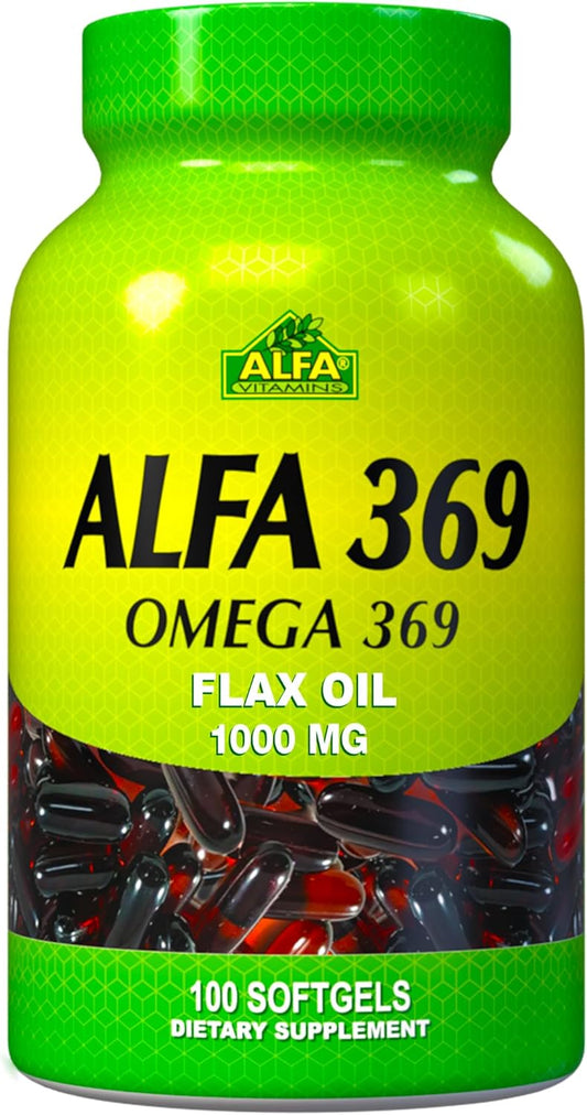 Alfa Vitamins Alfa 3-6-9 1000 Mg Supplement - 100 Capsules for Nutrition Boost