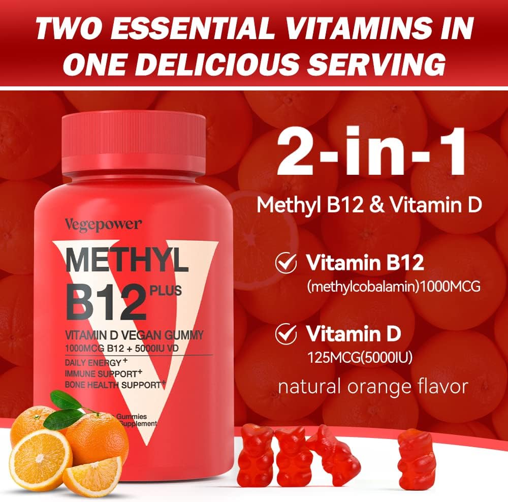 Algae Omega-3 DHA Gummies with Vitamin B12 and D for Heart, Brain, and Immune Support - 90 Count