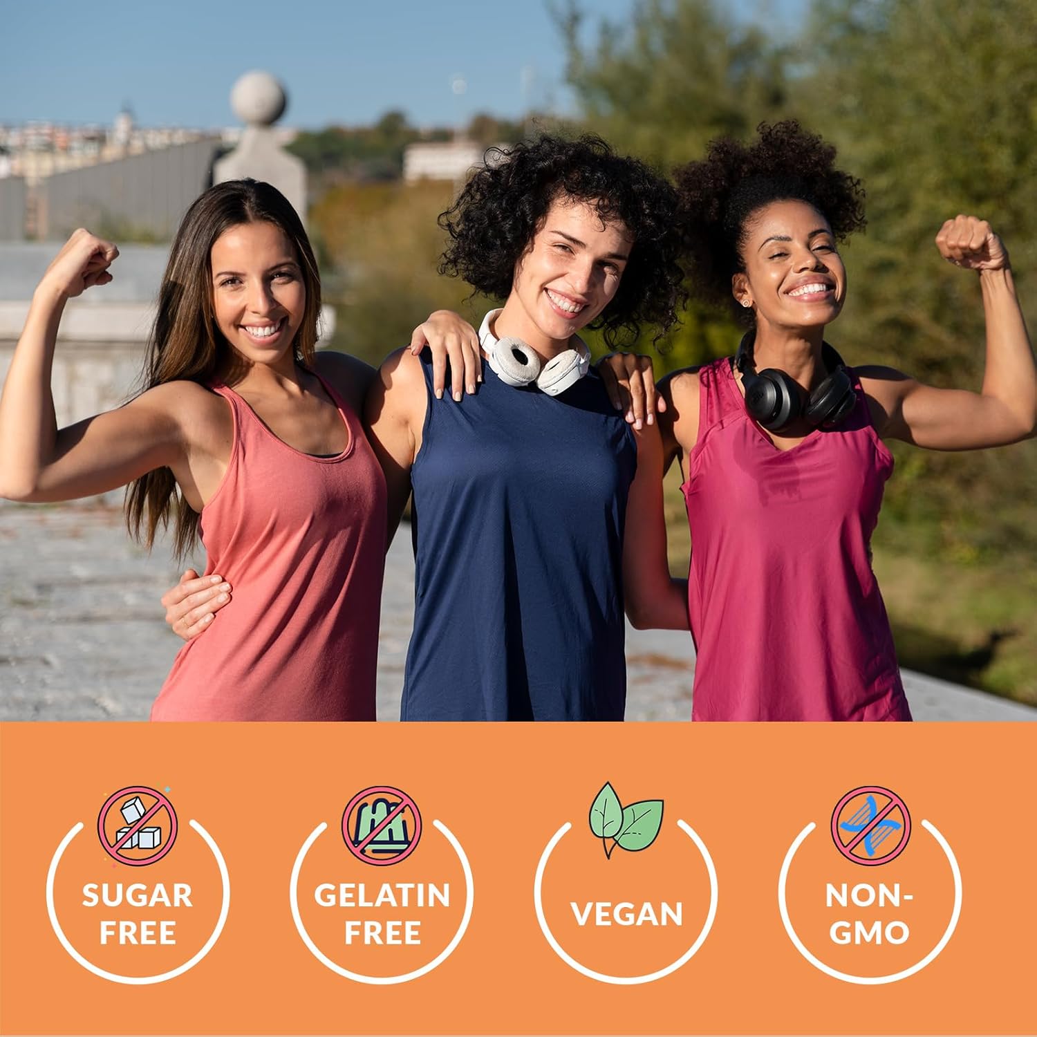 Algae Omega 3 Gummies for Adults - Sugar Free with 240mg DHA, 110mg EPA, Vitamin B12, CoQ10