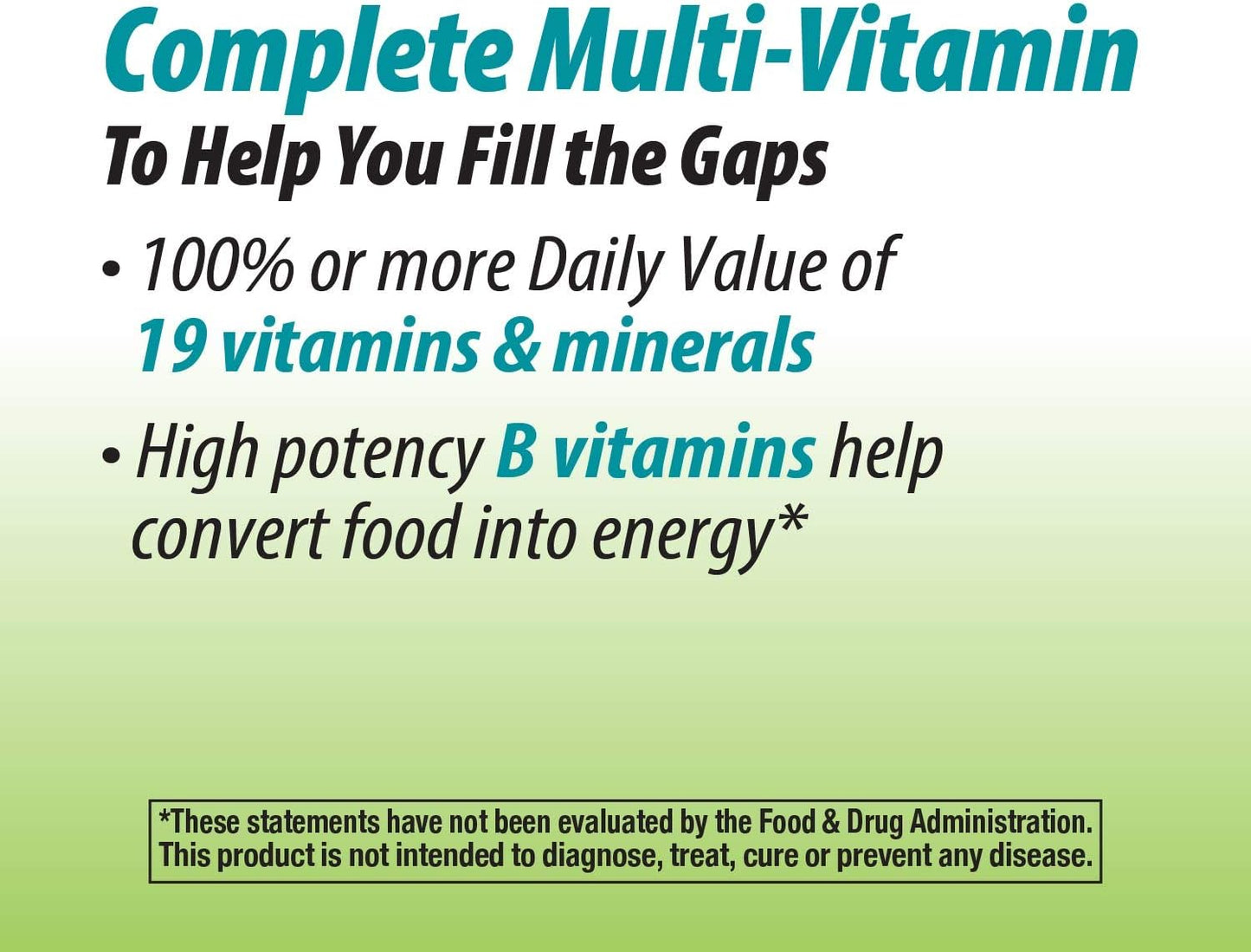 Alive! Garden Goodness Men's Multivitamin - 60 Tablets, High B-Vitamin Potency, Vegetables and Fruits in One Serving