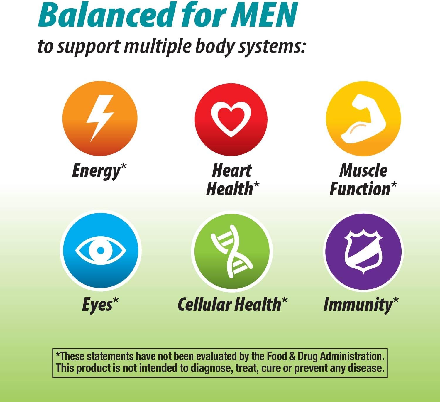 Alive! Garden Goodness Men's Multivitamin - 60 Tablets, High B-Vitamin Potency, Vegetables and Fruits in One Serving