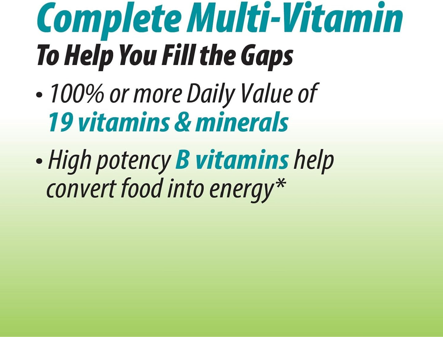 Alive! Garden Goodness Men's Multivitamin - 60 Tablets, High B-Vitamin Potency, Vegetables and Fruits in One Serving