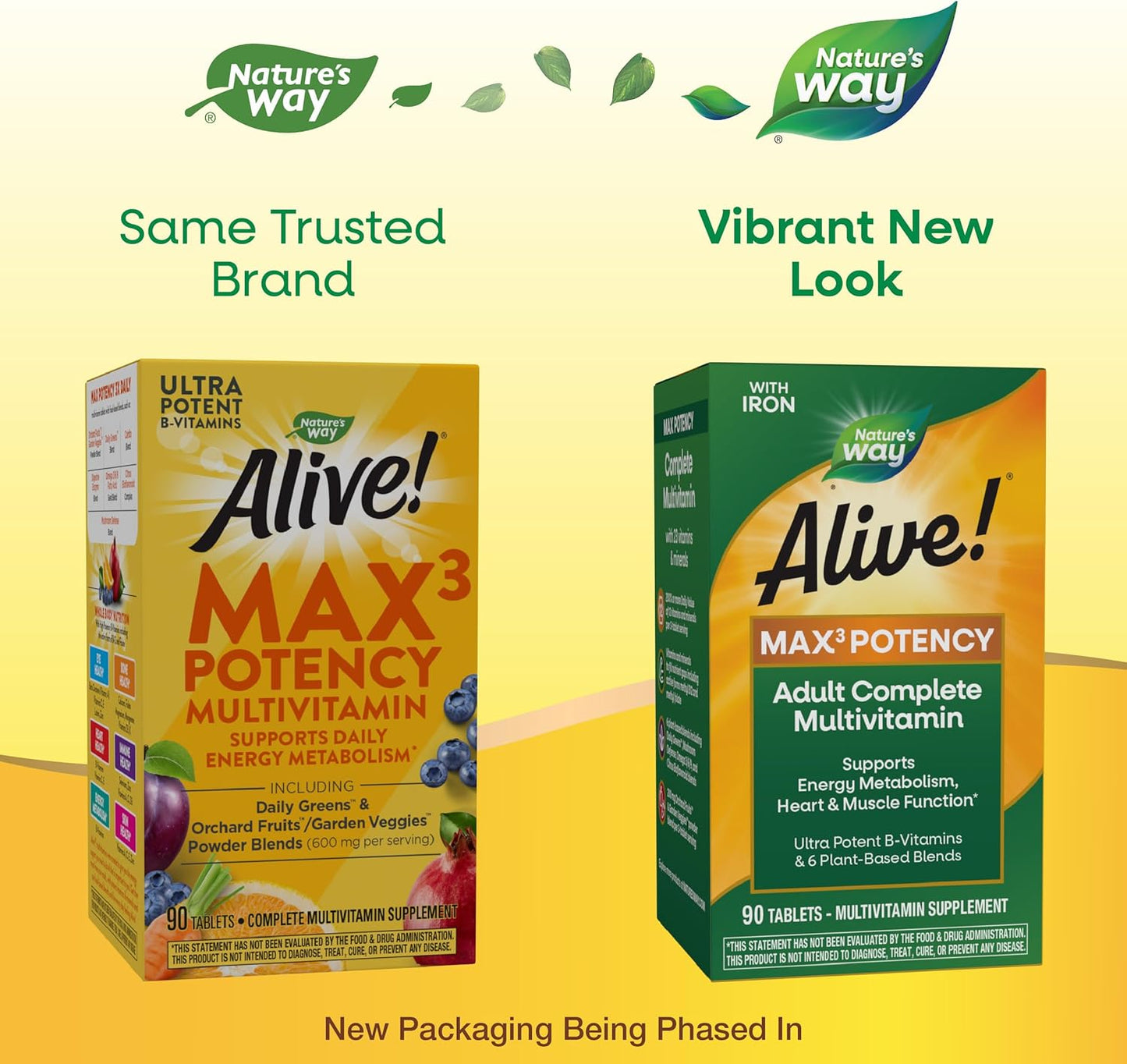 Alive! Max3 Potency Multivitamin with Ultra B-vitamins for Energy Metabolism - 90 Tablets