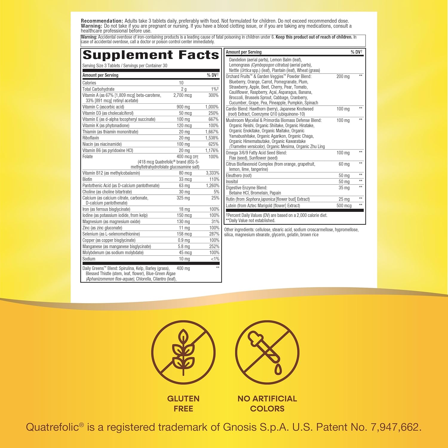 Alive! Max3 Potency Multivitamin with Ultra B-vitamins for Energy Metabolism - 90 Tablets