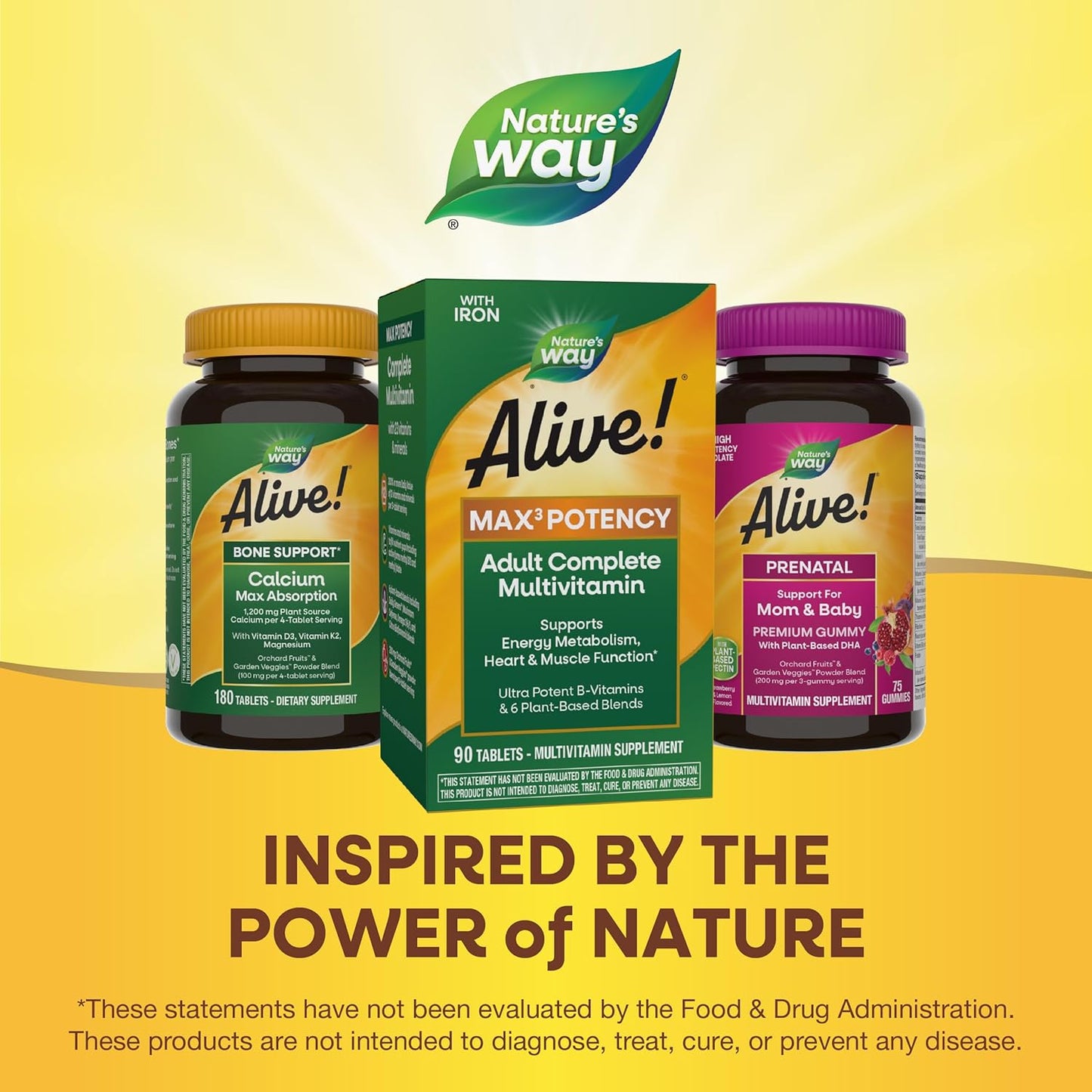 Alive! Max3 Potency Multivitamin with Ultra B-vitamins for Energy Metabolism - 90 Tablets