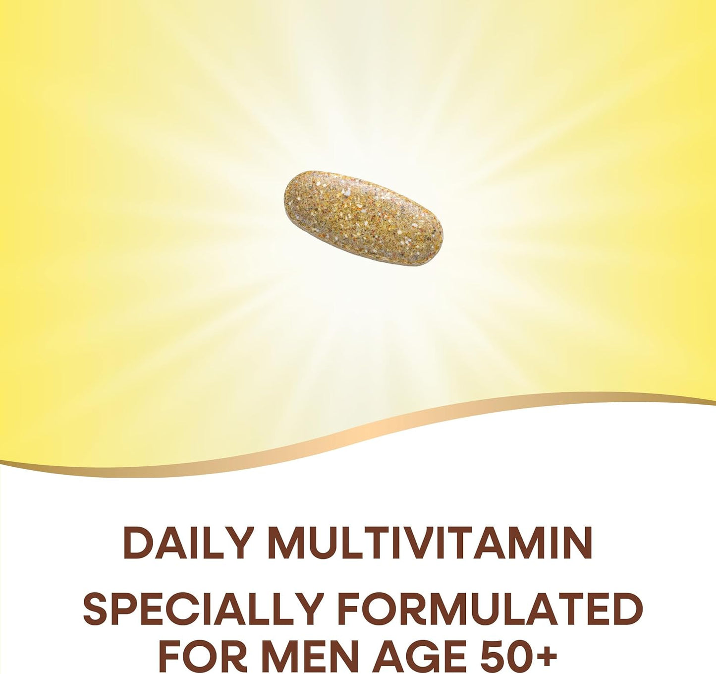 Alive! Men’s 50+ Ultra Multivitamin with High Potency Formula, Supports Brain, Eyes & Heart, Methylated B12, Gluten-Free - 150 Tablets