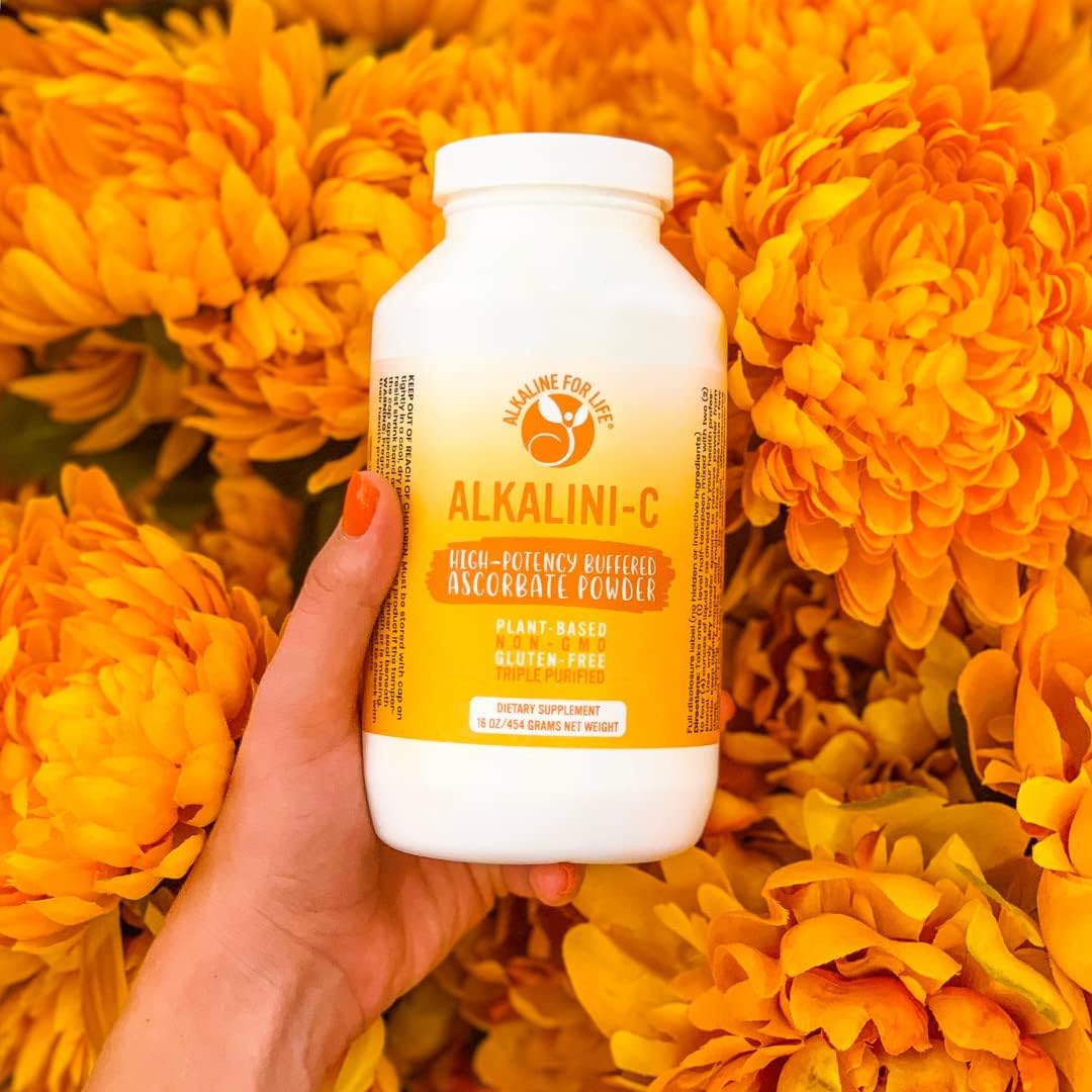 Alkaline for Life Alkalini-C Vitamin C Powder - 8oz Pure L-Ascorbate VIT C, Non-GMO, Buffered for Enhanced Absorption - Immune Support Supplement