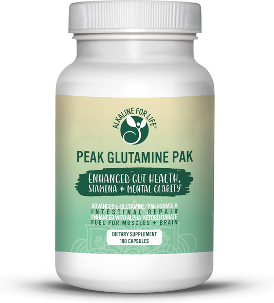 Alkaline for Life Glutamine Supplement - 180 Capsules for Peak Performance