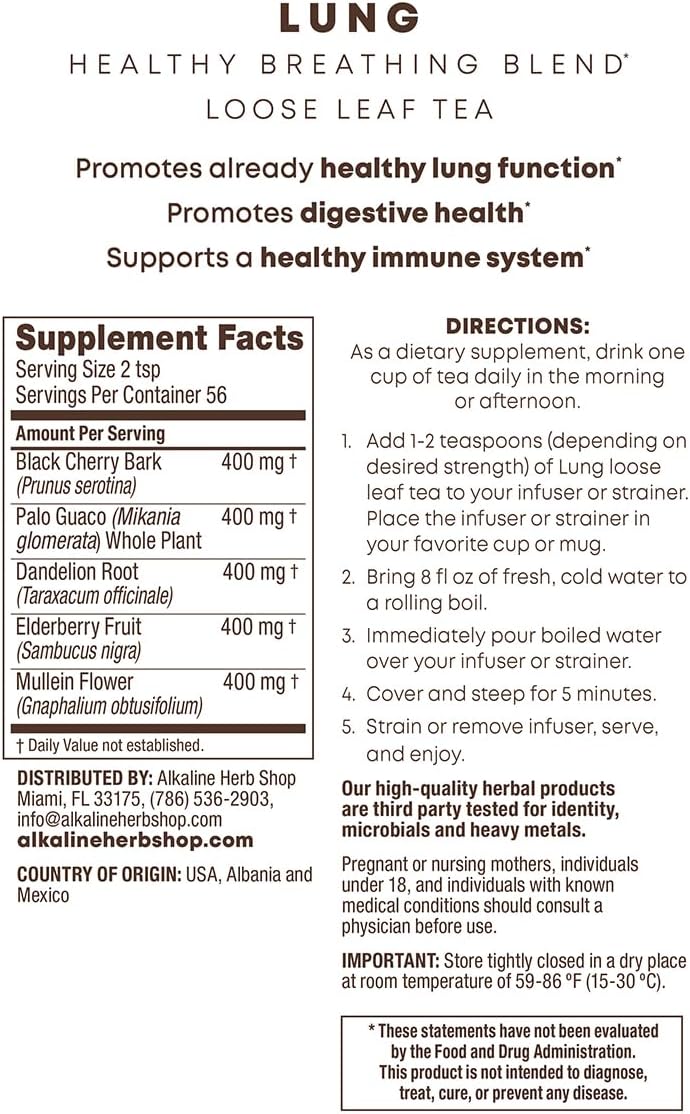 Alkaline Herb Shop Tranquility Bundle: Liver, Lung, and Elderberry Tea Supplements for Holistic Wellness