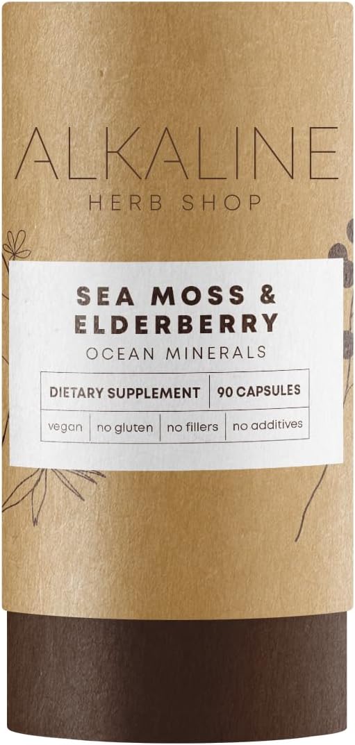 Alkaline Herb Store Sea Moss and Elderberry Capsules - 90 Supplements