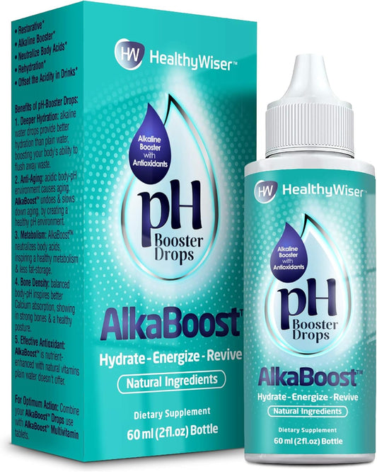 Alkaline Water pH Booster Drops with Natural Vitamins for Health
