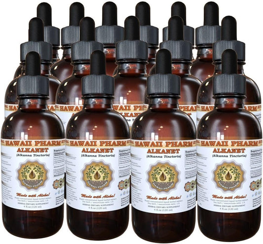 Alkanet Root Tincture Herbal Supplement 15x4 oz - Hawaii Pharm Alkanet Liquid Extract