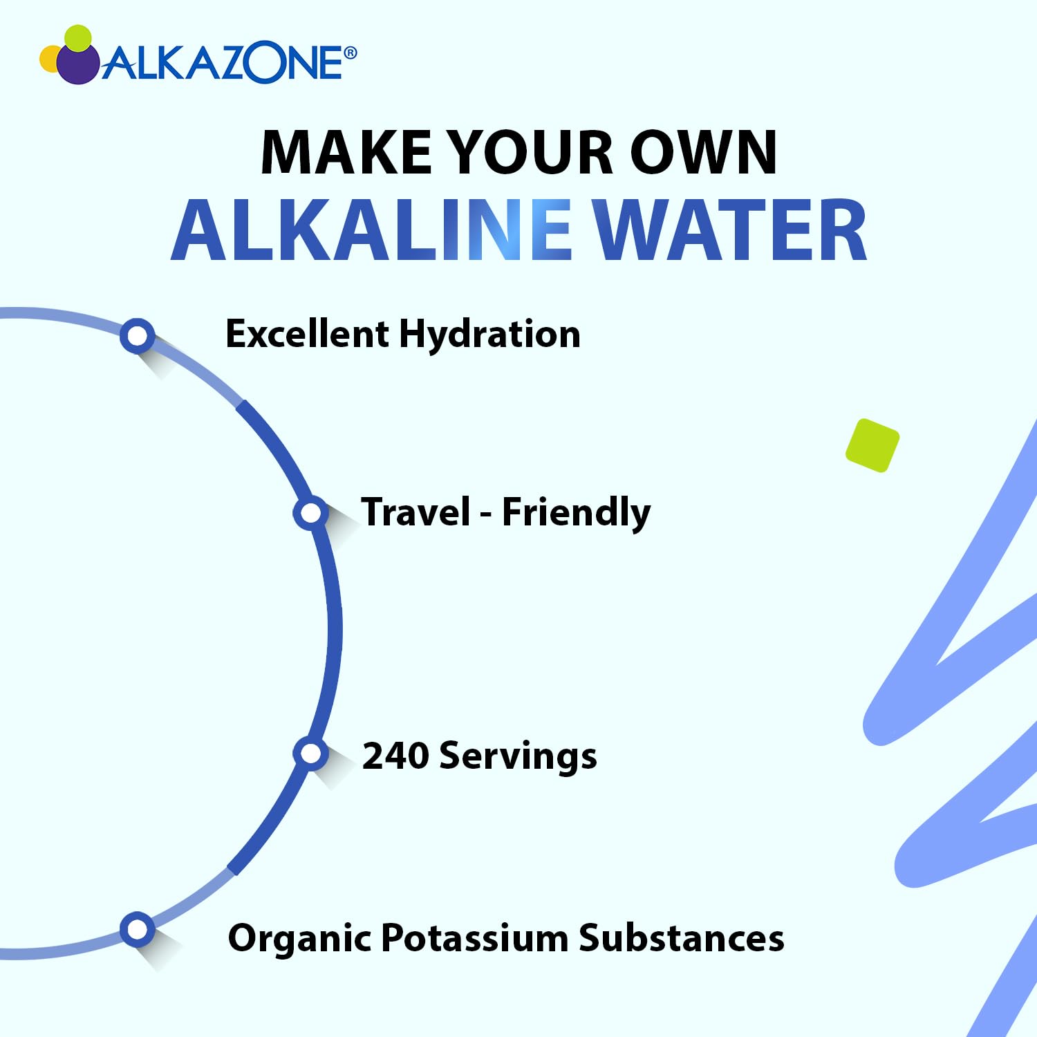 ALKAZONE Alkaline Booster Drops 1.25 oz (2 Packs) - Create Your Own Alkaline Water at Home