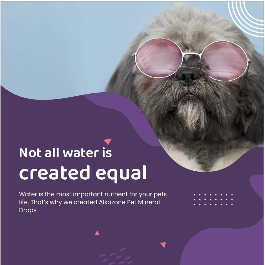 Alkazone Alkaline Multi Mineral Drops for Pets - Enhance Your Cat and Dog's Health with Alkaline Water and Essential Minerals