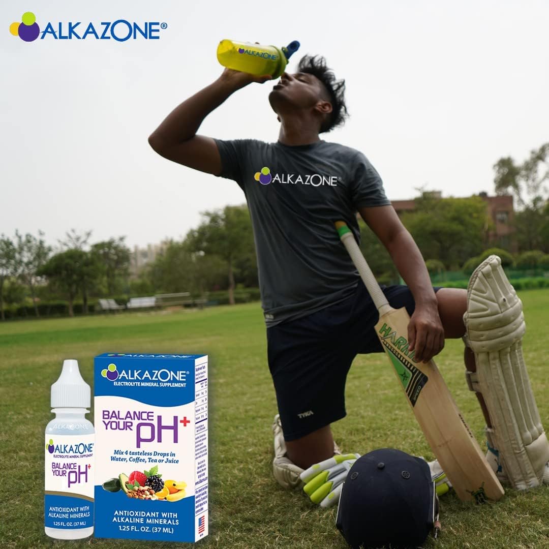 Alkazone Antioxidant Alkaline Mineral Drops, 1.25 Oz Pack - 30 Day Supply, pH Balance, Hydration - Unflavored, Portable