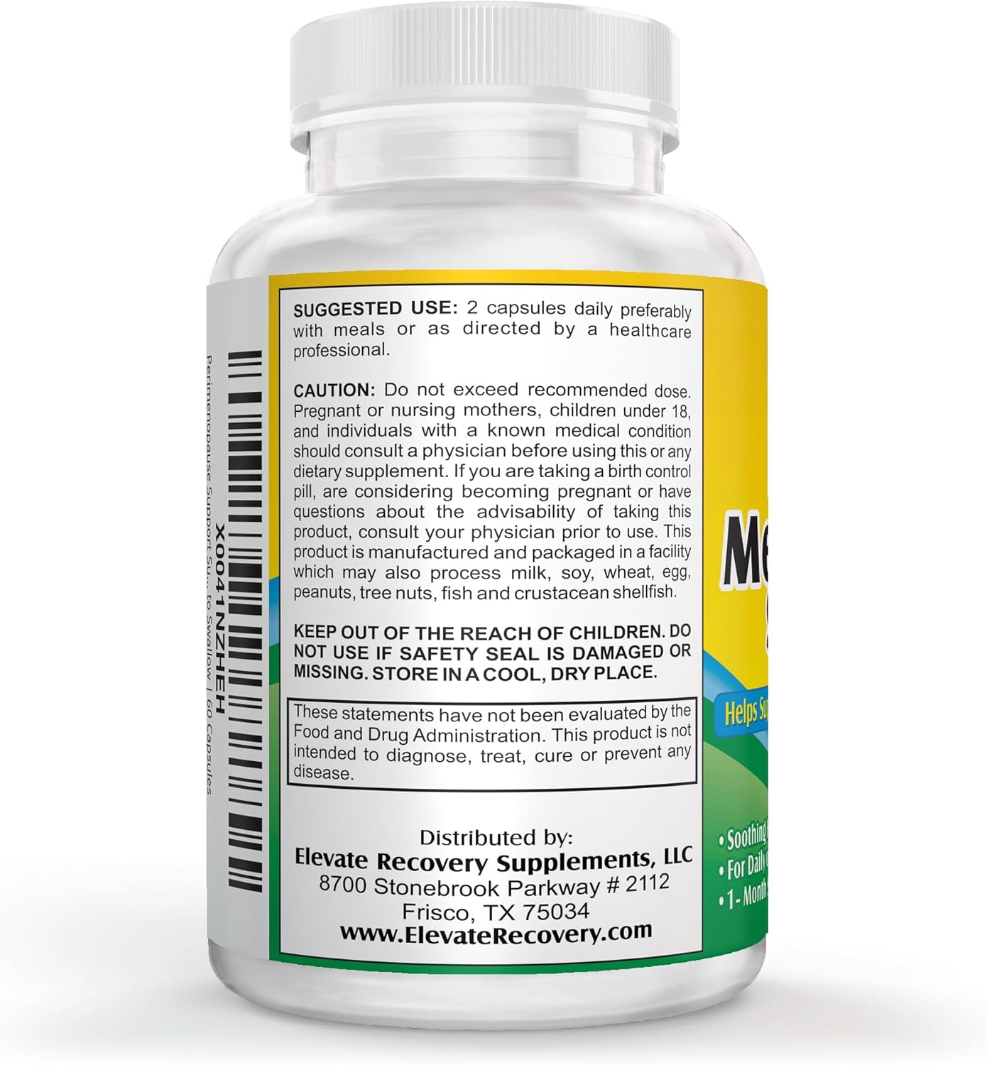 All-in-One Perimenopause Support Supplement with Herbal Extracts - 12 Active Ingredients for Women - 60 Capsules