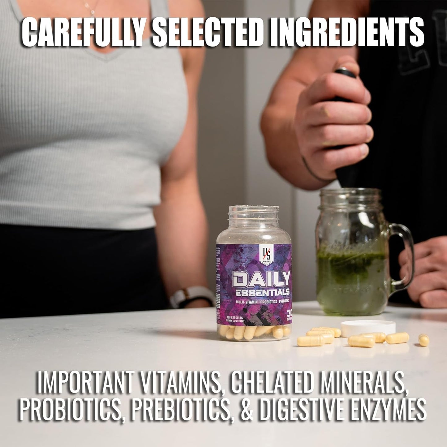 All-in-One Softgel Multi-Vitamin with Probiotics, Prebiotics, and Digestive Enzymes for Gut Health, 120 Count