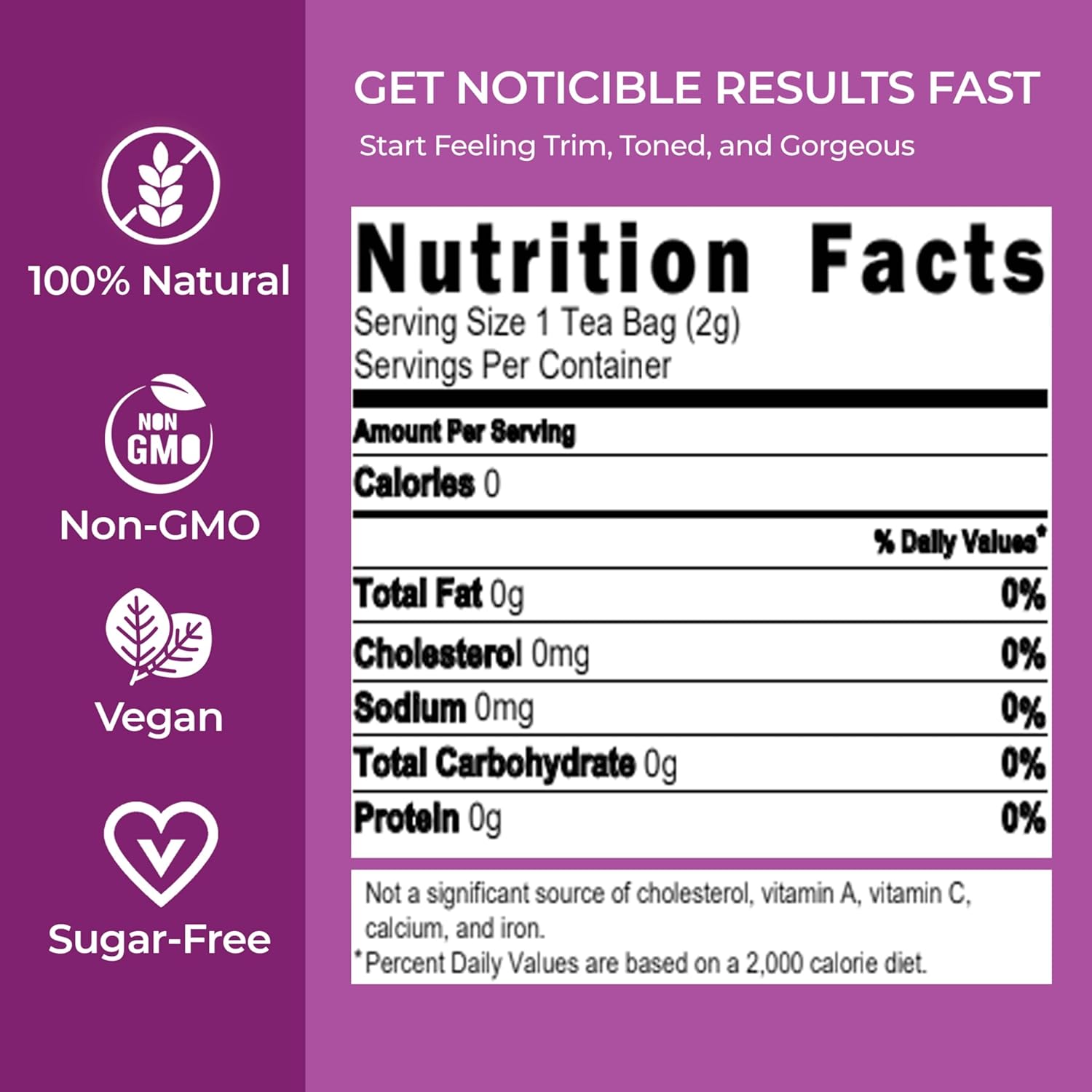 All Natural Brazilian Belle Bikini Body Detox Tea - Gentle Colon Cleanse Tea for Weight Support & Bloating Relief - Herbal Blend (30 ct)