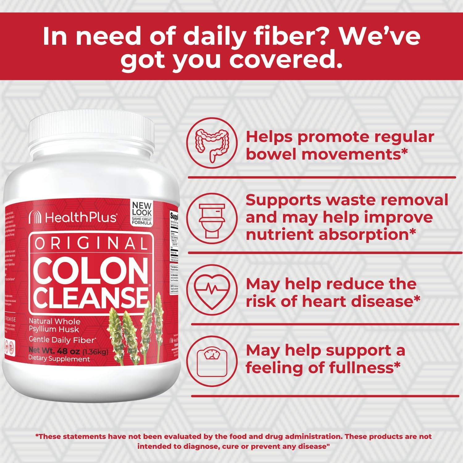 All Natural Colon Cleanse Fiber for Digestive Support and Heart Health - 48 Ounces, 194 Servings - BoostGo Australia