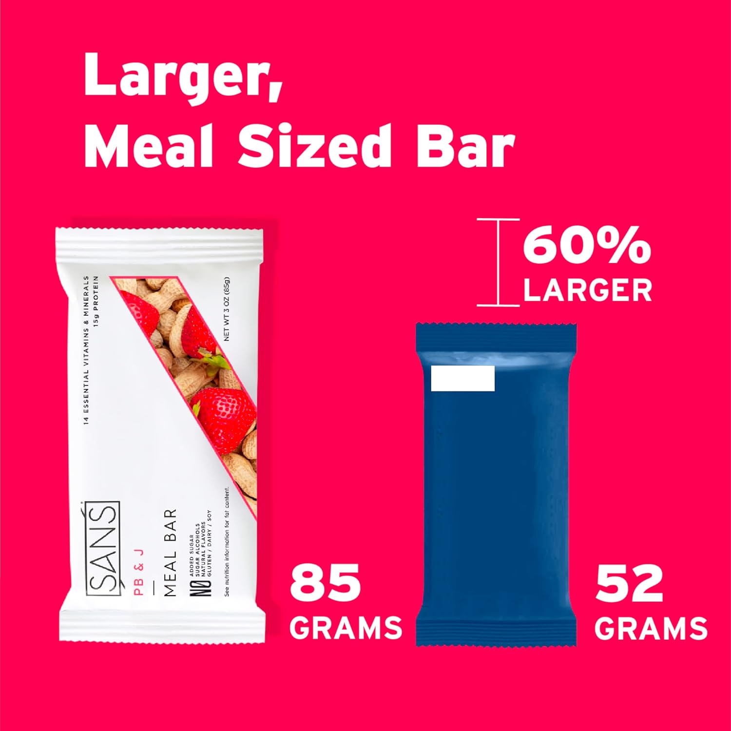 All-Natural Dairy-Free Protein Bar with 14 Vitamins & Minerals - Gluten-Free Meal Replacement Bar (12 Pack)
