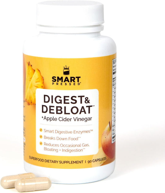 All Natural Digestive Enzymes Capsules for Acid Reflux & Bloating | Fast-Acting Relief with Apple Cider Vinegar | Made in USA