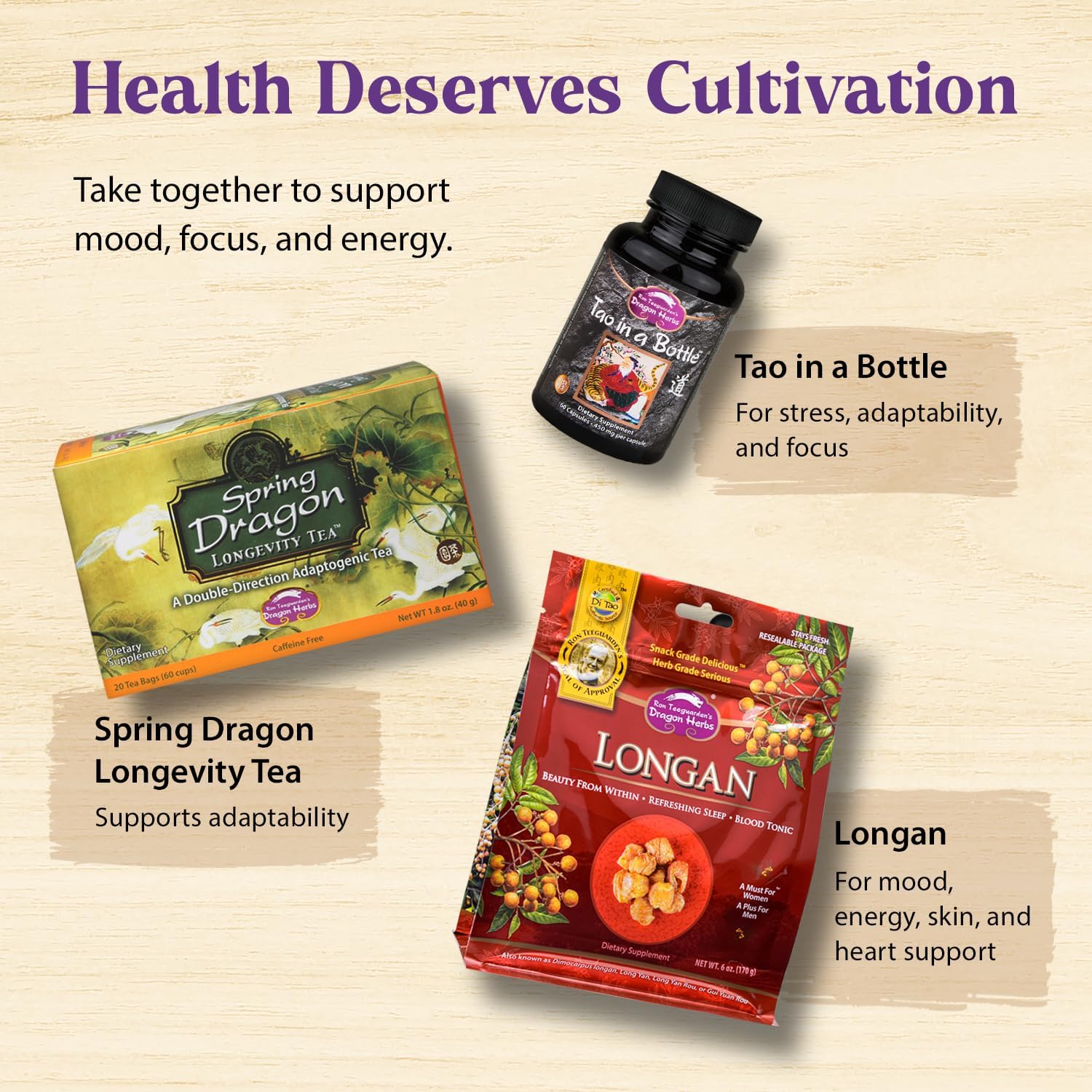 All Natural Dragon Herbs Super Adaptogen Supplement for Well-Being, Mood, and Immune Function - Non-GMO with 100 Capsules