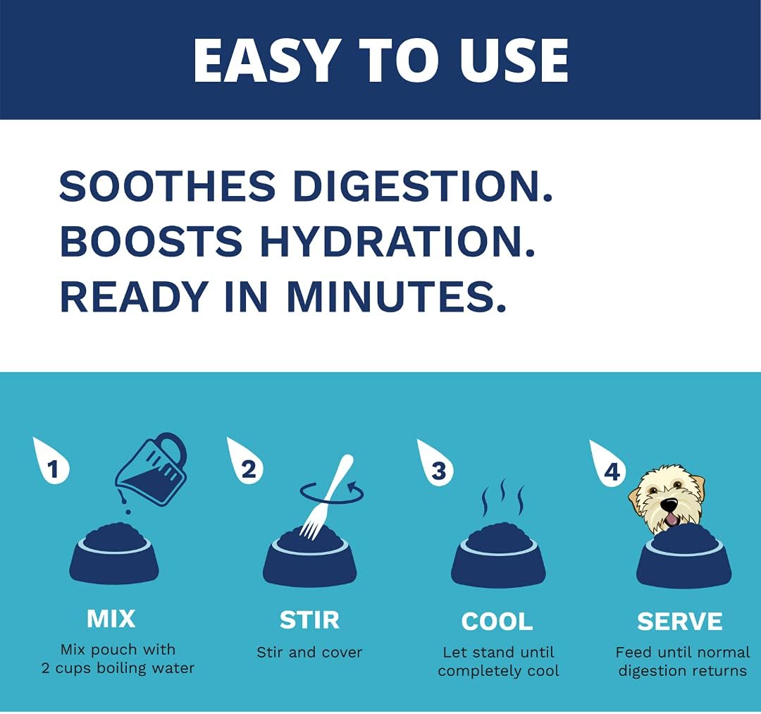 All Natural Freeze Dried Bland Diet for Sick Dogs - Easy to Digest with Electrolytes - 6 Pack Multiflavor 6oz - Always Be Prepared