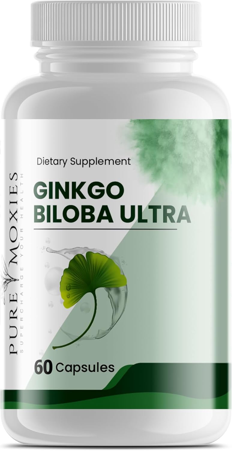 All Natural Ginkgo Biloba and Ginseng Brain Supplement for Memory, Alertness, and Circulation