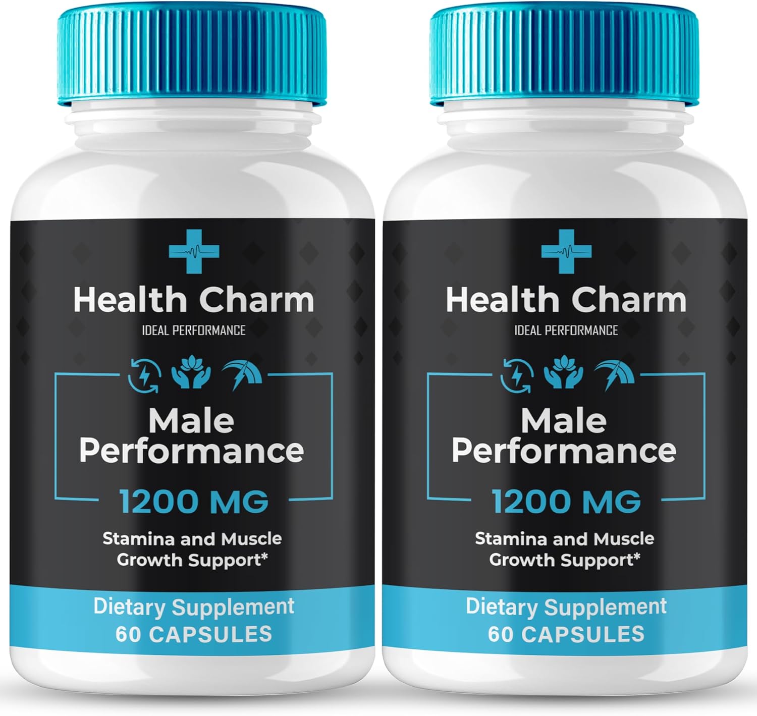 All-Natural Health Charm Supplement for Men - 120 Capsules for 60 Days Support