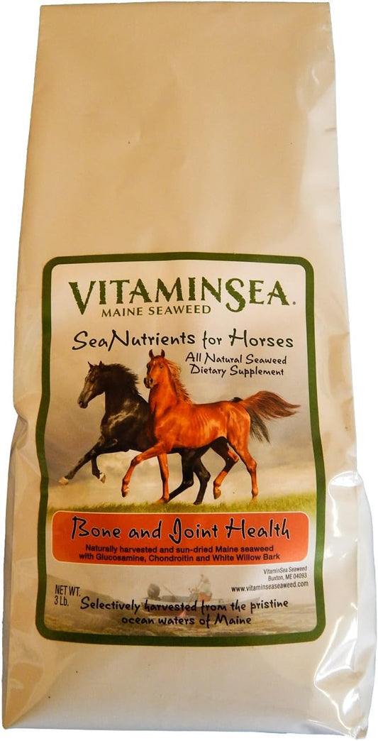 All Natural Horse Kelp Dried Seaweed Supplement with Glucosamine, Chondroitin, White Willow Bark for Bone and Joint Health - 3 LB