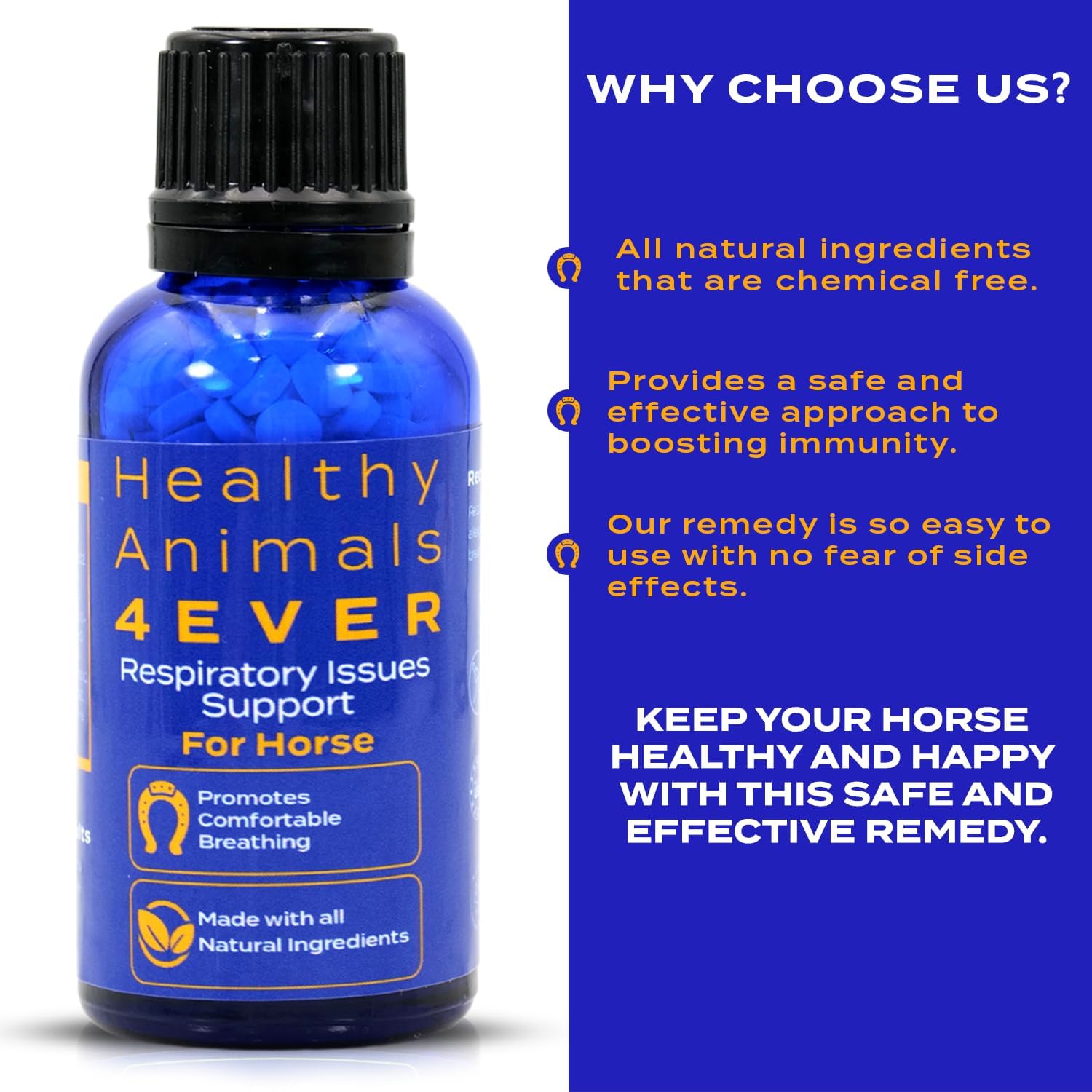 All-Natural Horse Respiratory Support Tablets for Heaves, Allergies & Infections