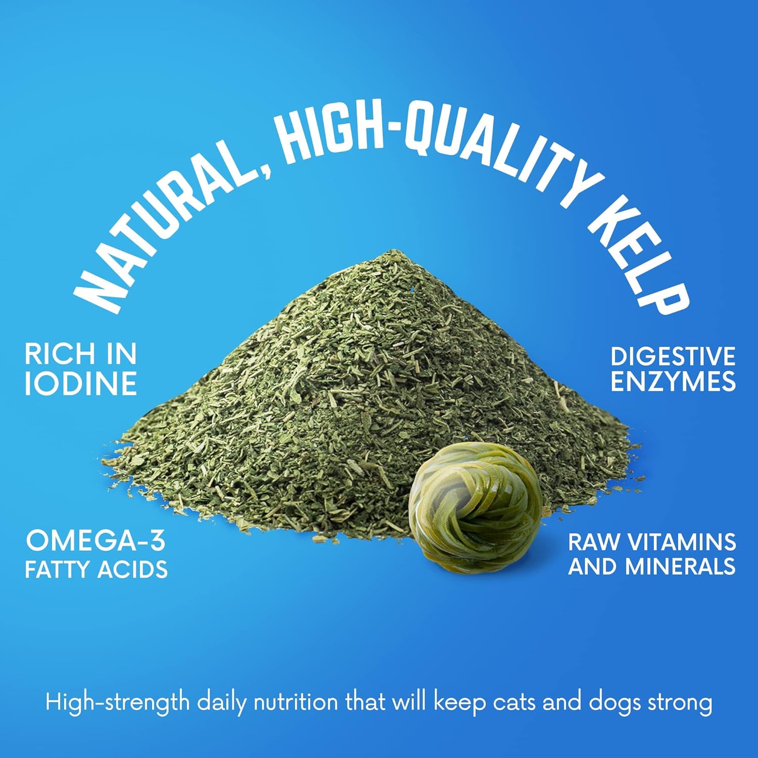 All-Natural Kelp Powder for Dogs, Rich in Iodine & Omegas, Supports Thyroid & Overall Health, 453g