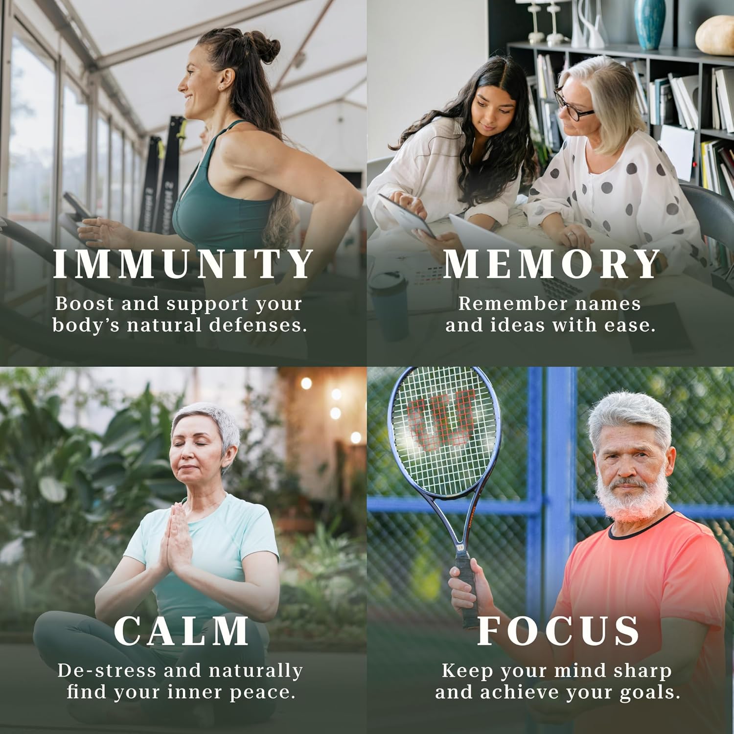 All-Natural Lion’s Mane Mushroom Supplement for Immune Support, Brain Health, Energy & Longevity - Vegan Nootropic with Reishi, Shiitake, Maitake - Non-GMO, Gluten-Free - 60 Capsules - BoostGo Australia