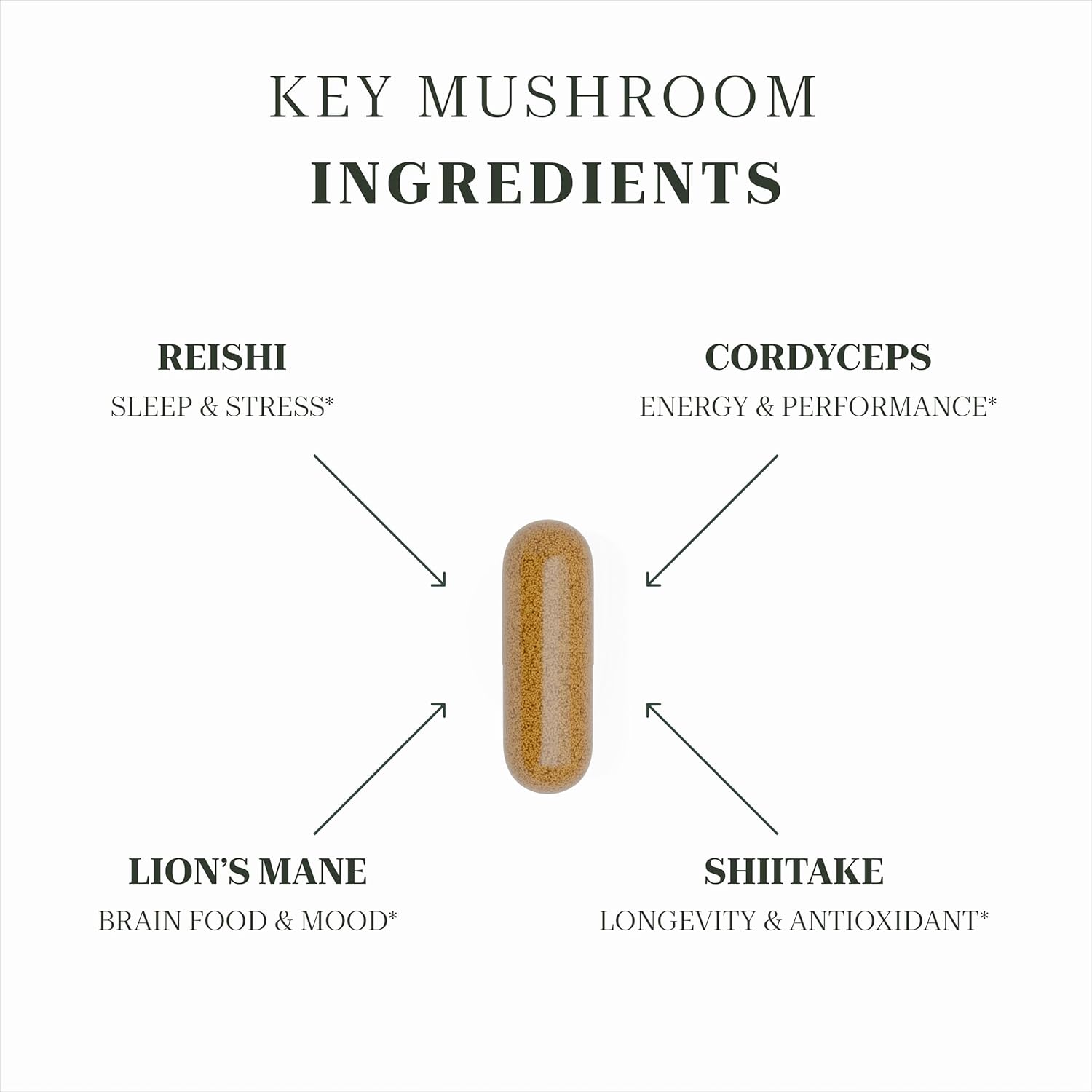 All-Natural Lion’s Mane Mushroom Supplement for Immune Support, Brain Health, Energy & Longevity - Vegan Nootropic with Reishi, Shiitake, Maitake - Non-GMO, Gluten-Free - 60 Capsules - BoostGo Australia