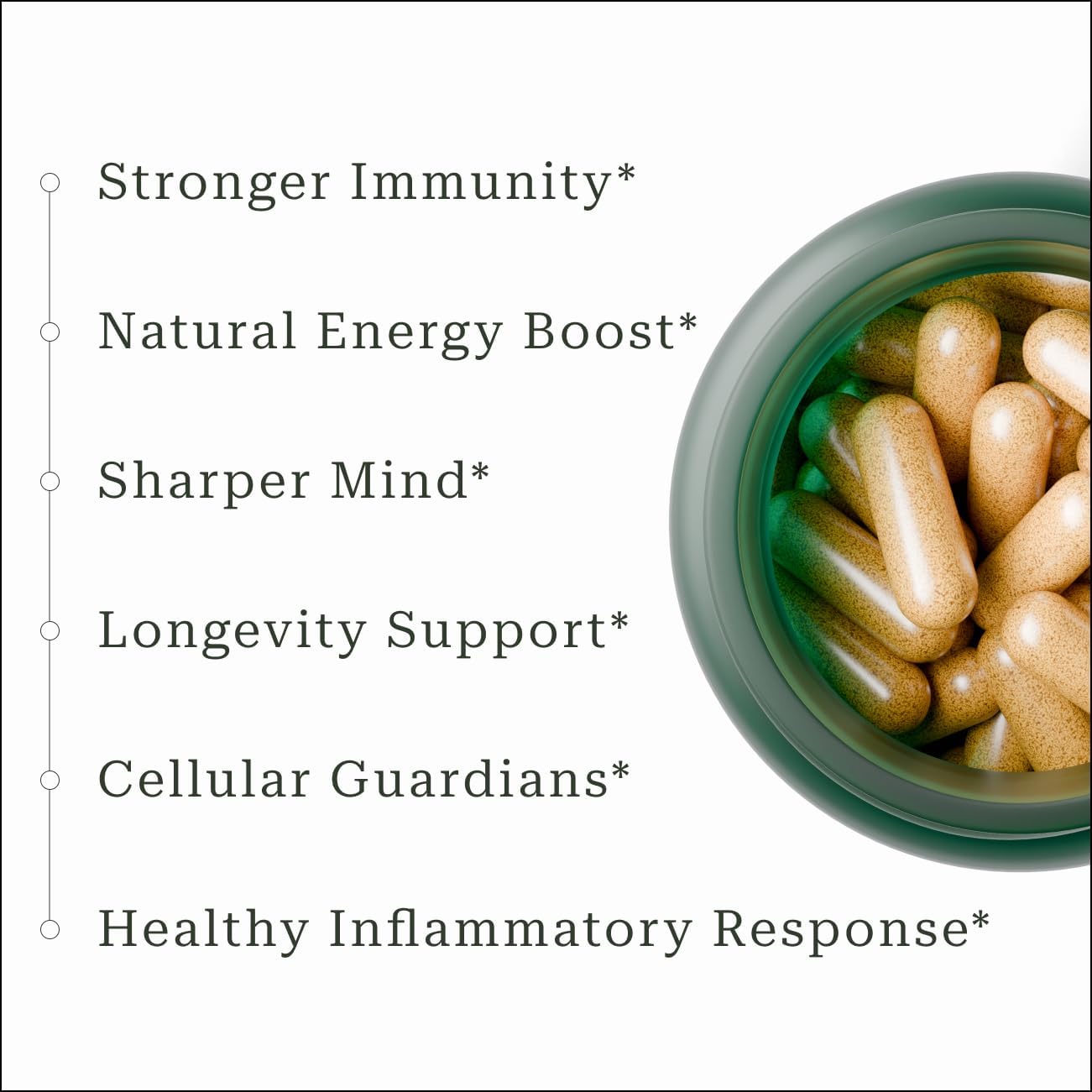 All-Natural Lion’s Mane Mushroom Supplement for Immune Support, Brain Health, Energy & Longevity - Vegan Nootropic with Reishi, Shiitake, Maitake - Non-GMO, Gluten-Free - 60 Capsules - BoostGo Australia