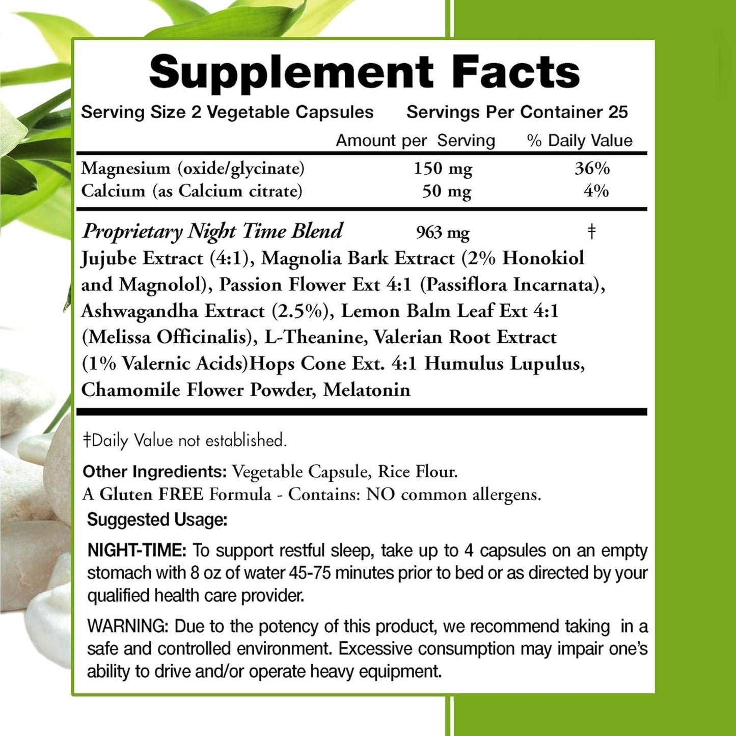 All Natural Muscle Relax Formula PM Plus - Maximum Strength Night-Time Relaxant - Moms For Nutrition - 50 Count