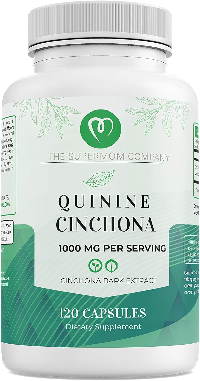 All-Natural Quinine Cinchona Bark Extract Supplement for Immune System Boost - 1000mg Capsules (120 Count)