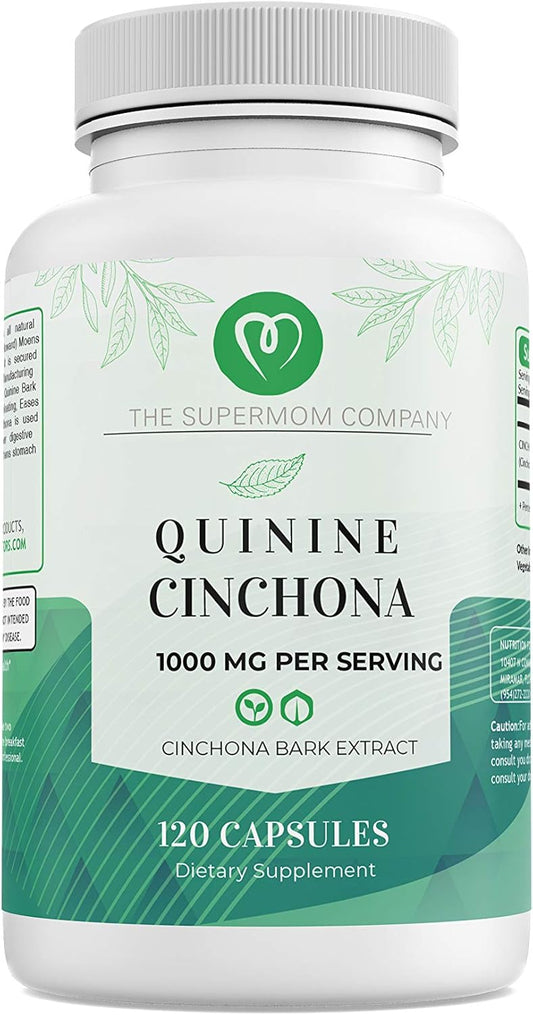 All-Natural Quinine Cinchona Bark Extract Supplement for Immune System Boost - 1000mg Capsules (120 Count)