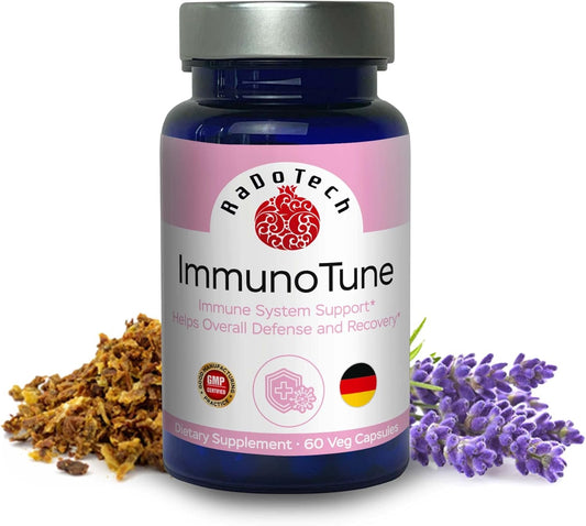 All-Natural RaDoTech ImmunoTune Immune Support Supplement - Boost Bodily Resistance and Defense, Fortify Immune Health - 60 Veg Capsules