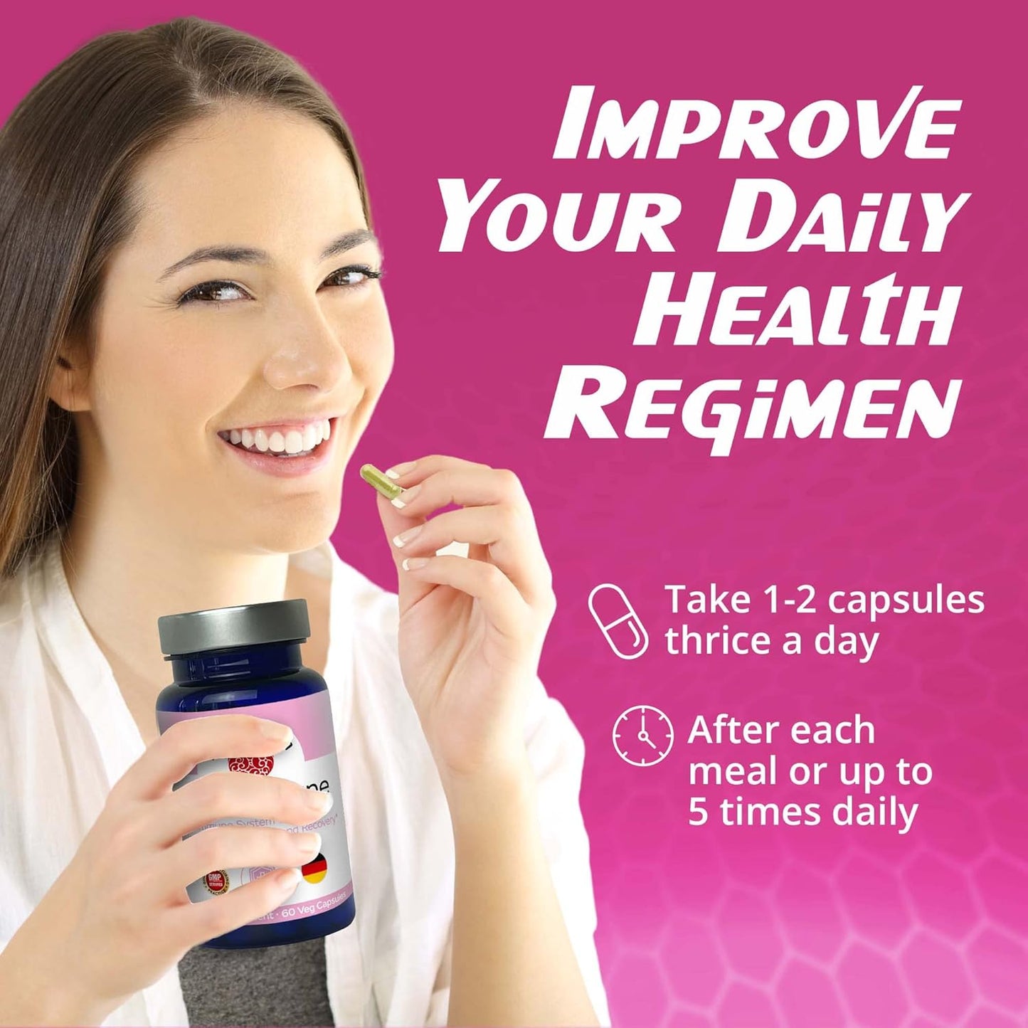 All-Natural RaDoTech ImmunoTune Immune Support Supplement - Boost Bodily Resistance and Defense, Fortify Immune Health - 60 Veg Capsules