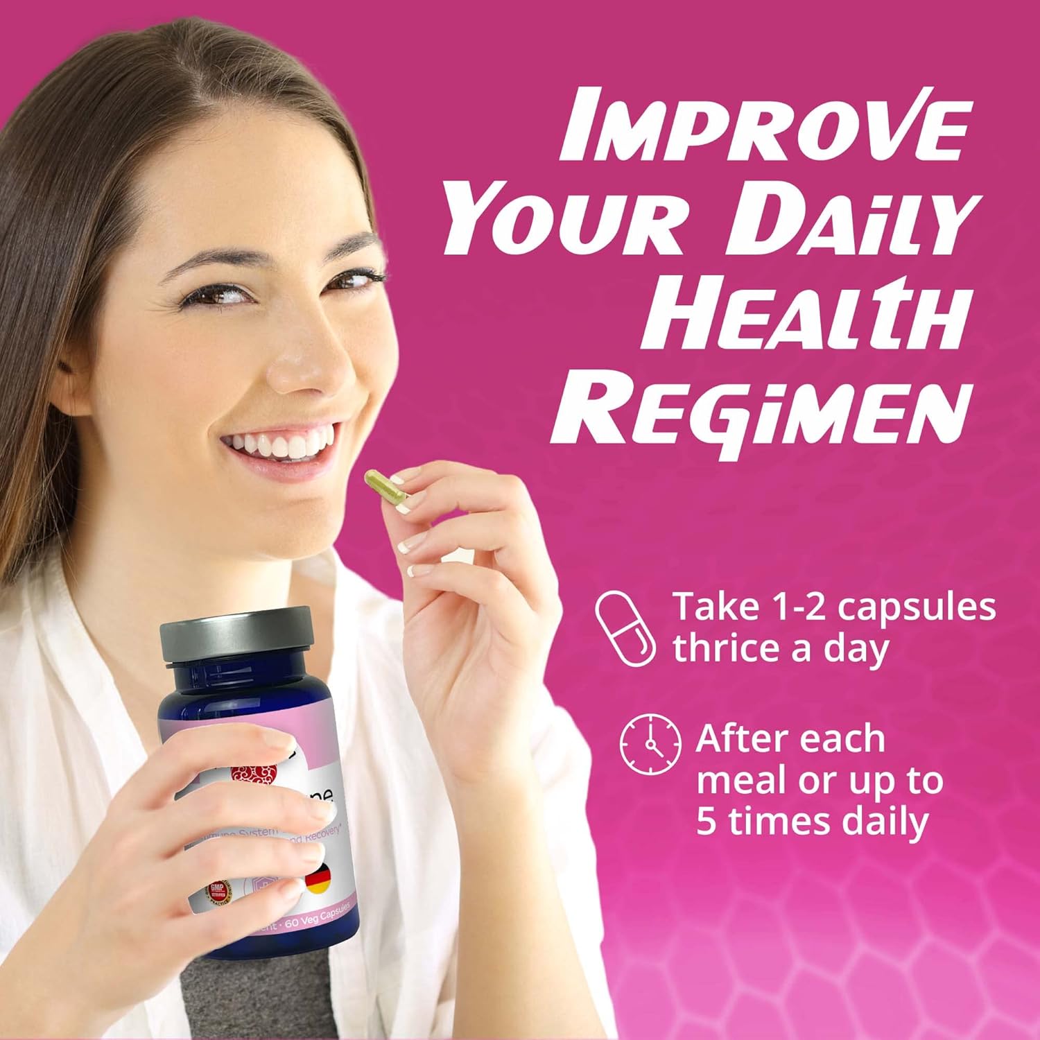 All-Natural RaDoTech ImmunoTune Immune Support Supplement - Boost Bodily Resistance and Defense, Fortify Immune Health - 60 Veg Capsules