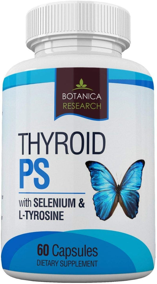 All-Natural Thyroid Support Complex Supplement for Energy Boost and Hormone Balance - 60 Veggie Capsules